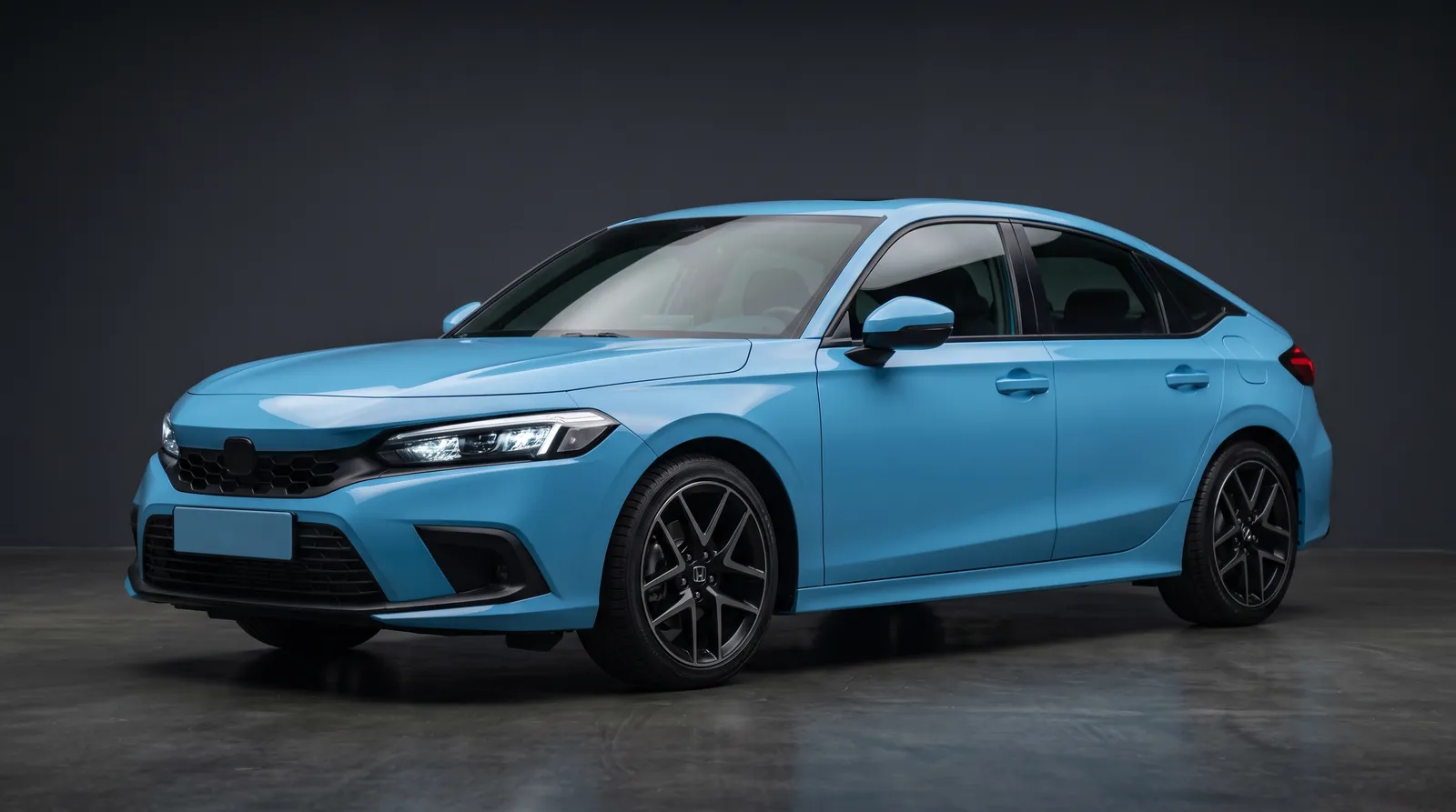 A car finished in Light Blue car paint