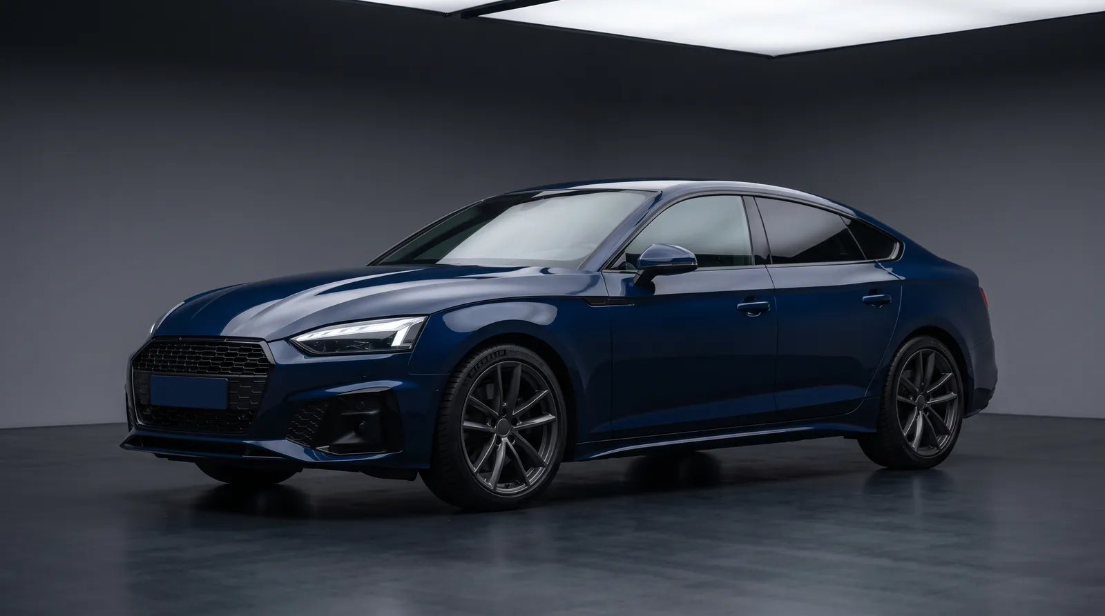 A car finished in Midnight Blue car paint