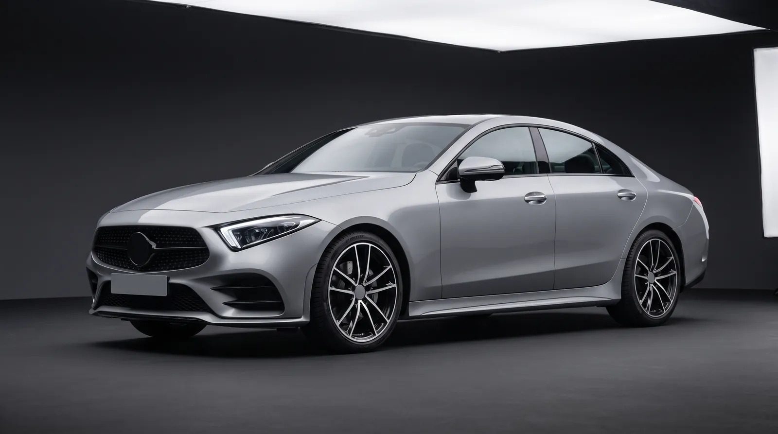 A car finished in Silver car paint