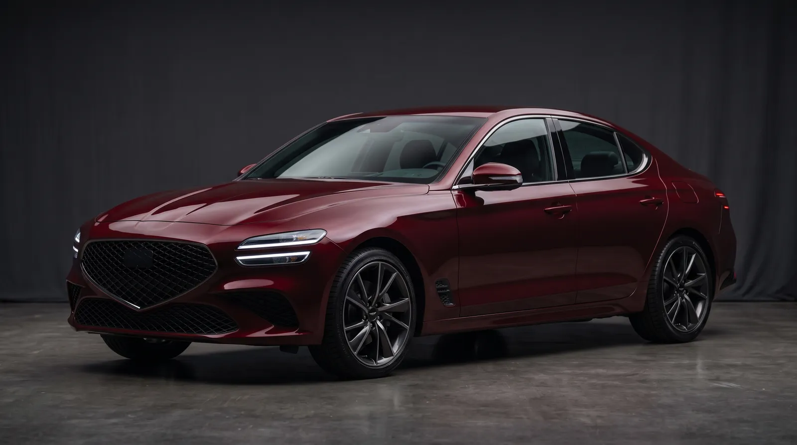 A car finished in Wine Red car paint