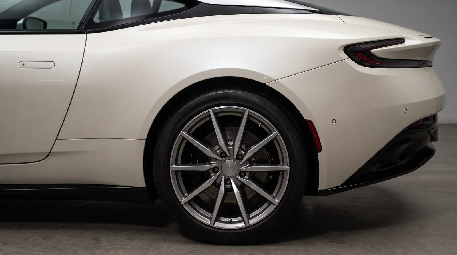Close-up of a Pearl White car paint finish